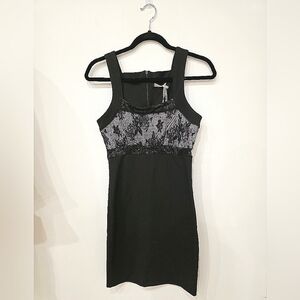 NWT Miss Miss Black Lace Mini Bodycon Dress S
